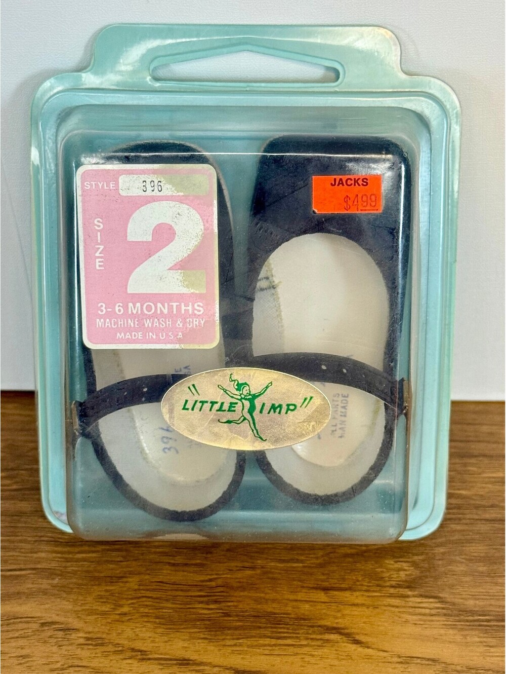 Vintage Little Imp Baby Mary Jane Shoes Size 2 3-6 Months Original Package USA
